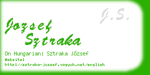 jozsef sztraka business card
